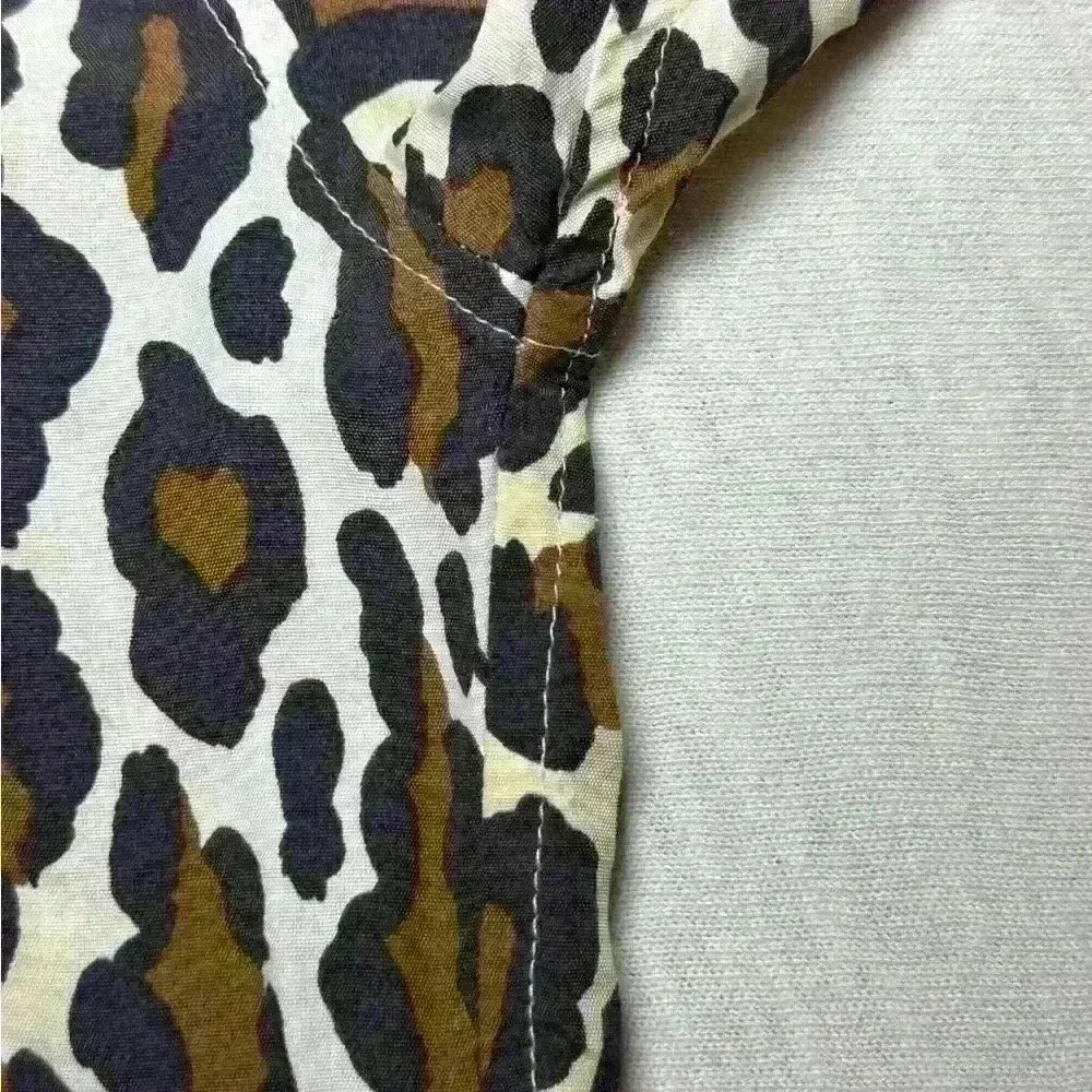 Vintage Bergdorf Goodman Long Sleeve 100% Rayon Leopard Button Down Women Small - Picture 11 of 13
